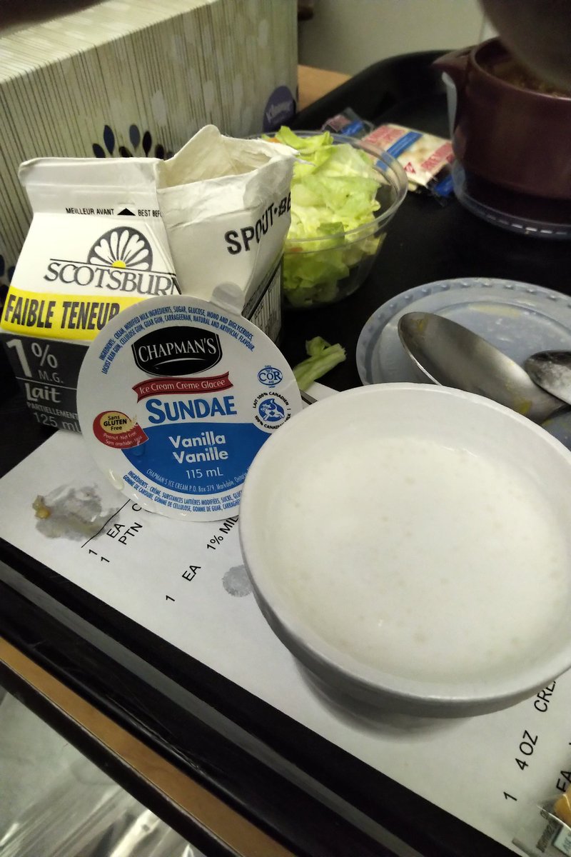 Not having to worry about the storm, I was able to improvise a milkshake instead #hospitallife