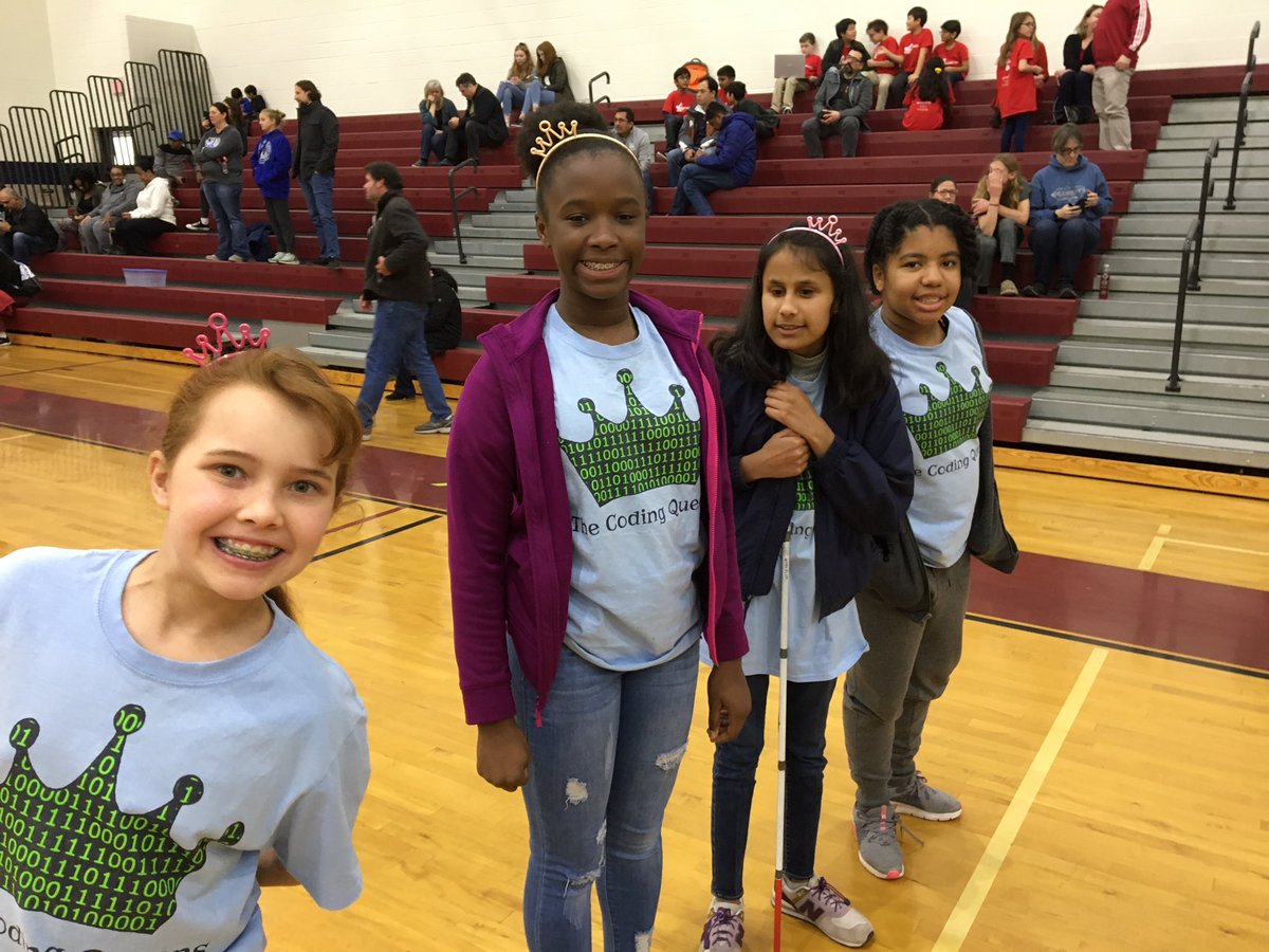 AGS middle school robotics team at FLL super-regionals:  Go Coding Queens (#47460)!  <a href="/AGSHurricanes/">AtlantaGirls'School</a> #AGSturns20 #AGSrobotics #FIRSTLEGOLeague