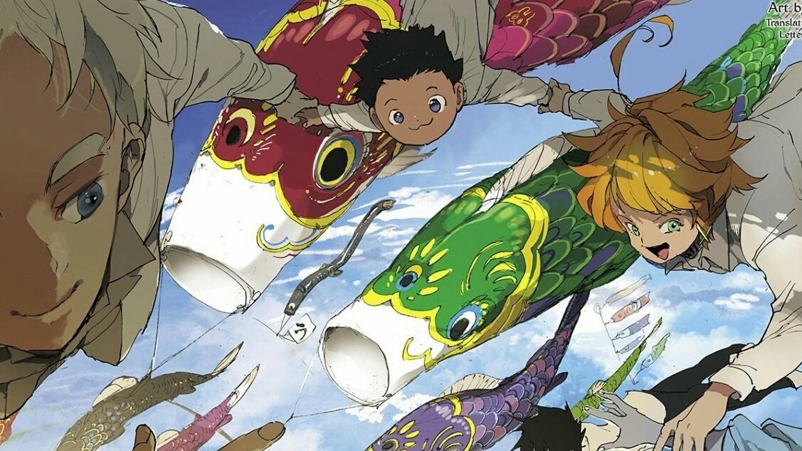 The comment came with ch. 131. Chapter color spread featured the "eel streamer" the kids made in vol. 6 omake after learning the mechanism of carp streamers. According to Norman, Isabella taught him that when he has to learn about something, he should learn everything about it.