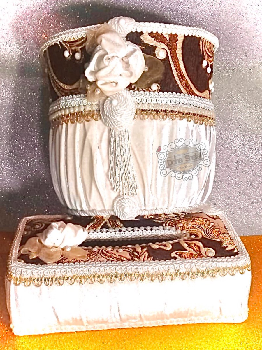 طقم من المخمل والجوبلان  #handmade #craft