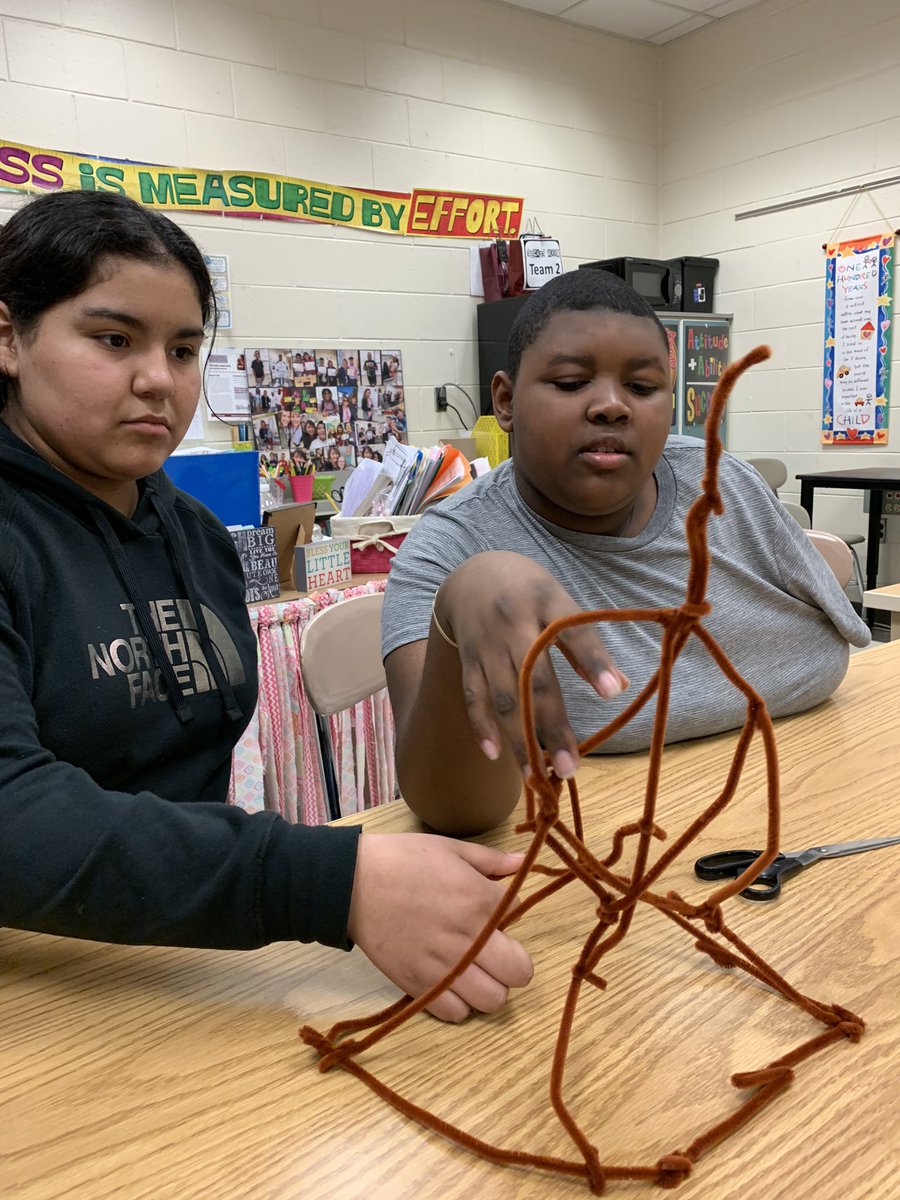 shannonpsimpson's tweet photo. Releasing stress after benchmark testing! Building the tallest structure with surprise challenges along the way #notalking #onearmbehindyourback @WLMS_Wildcats https://t.co/cJINMdhfSW