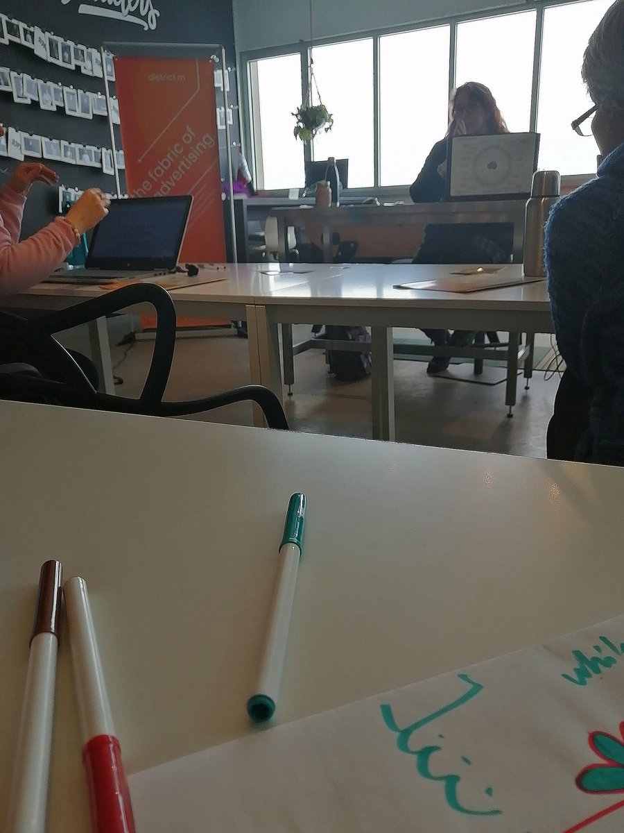learningcodeyul's tweet image. It's warm and cozy at our first Teachers Learning Code workshop at @DistrictMcorp. @MDoveDesign is turning teachers into students today!