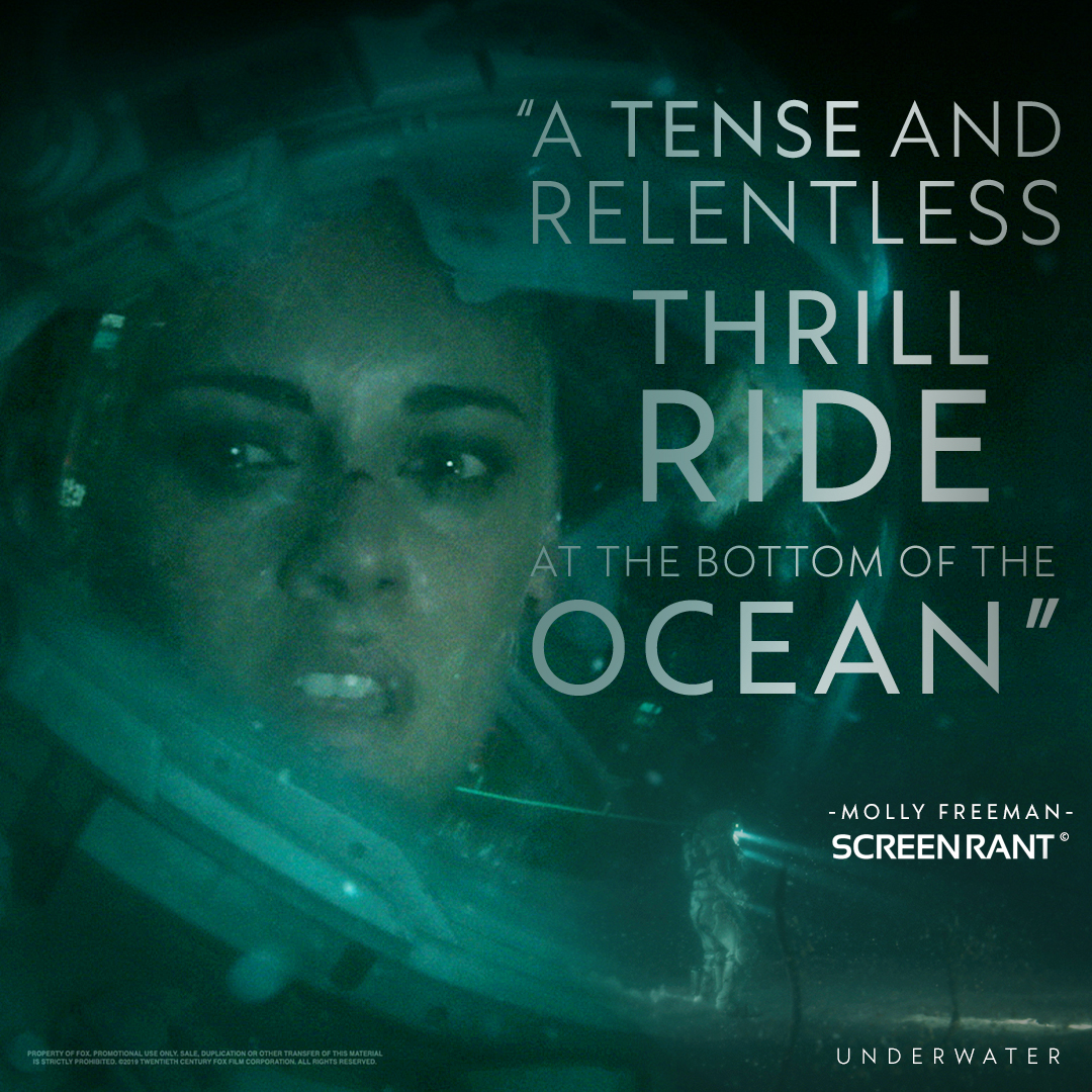 We drilled to the bottom of the ocean, and we don't know what came up. See #Underwater now playing in theaters! Get your tickets: fandango.com/Underwater