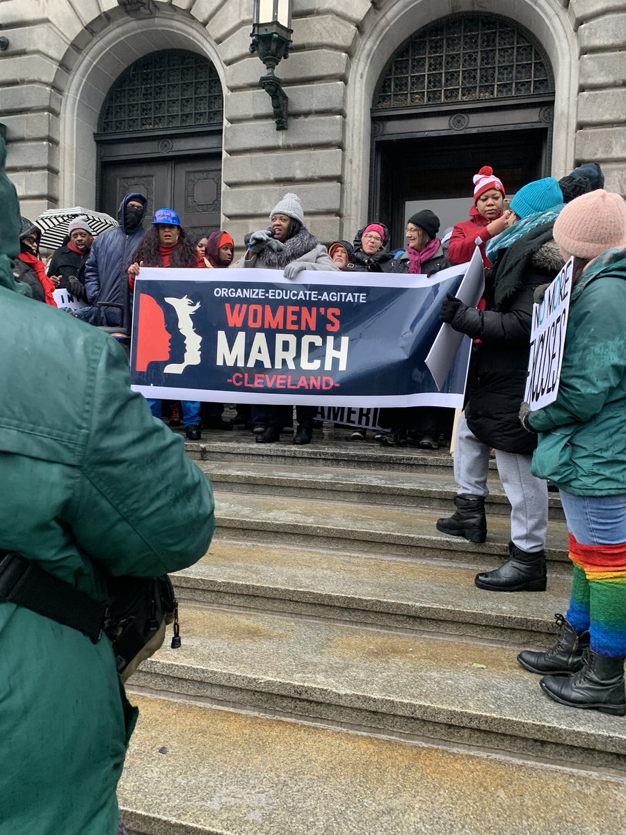 NCIndiv's tweet photo. Cleveland #womensmarch2020 with OH State Rep @Juanita_Brent in spite of the weather we persisted https://t.co/kADRKte5Vl