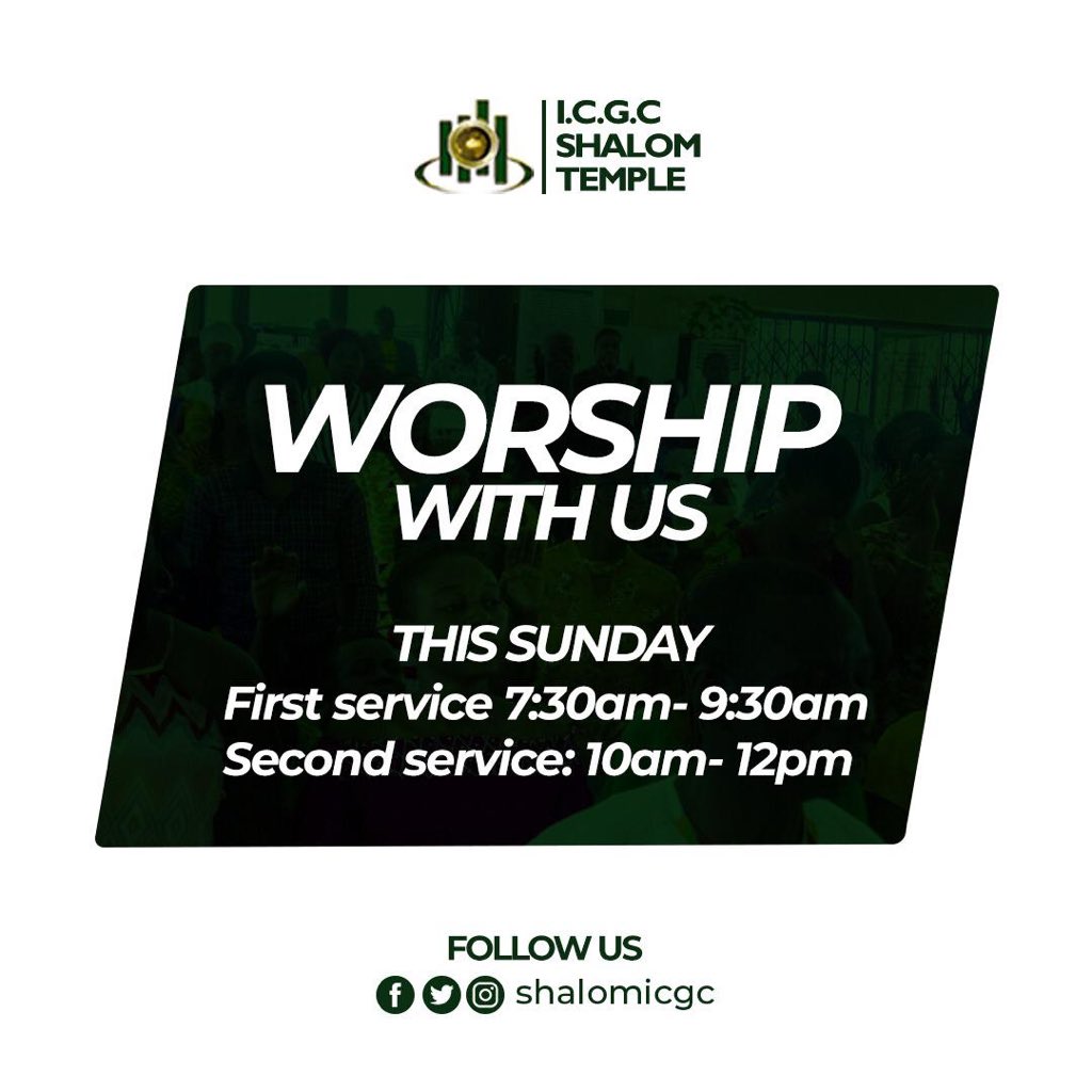 ShalomICGC's tweet photo. “The purpose of this Christian society called “the church” is first to glorify God by our worship. We do not go to church just to hear a sermon. We go to church to worship God.”
#OurYearOfExcellence
#MonthOfVision
#SundaysAtICGC
#WeAreICGC https://t.co/hhbLjSg0jt