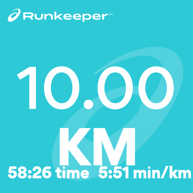 EdRoundtables's tweet photo. First long run of the year and first time under an hour for 10k. This is the result of #adventsweat https://t.co/LWuwCmS2Zx