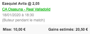 SuthTipster's tweet photo. #B0015 | #LaLiga🇪🇸
 Osasuna - Valladolid [18:30]

» Buteur Avila
» (2.05)
» 1.00%

#TeamParieurs https://t.co/qnntMGKQTJ