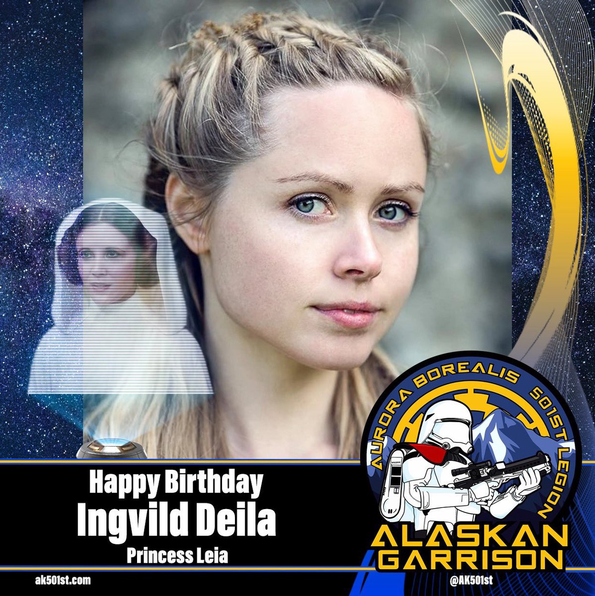 The Alaskan Garrison would like to wish Ingvild Deila a very happy birthday! #IngvildDeila #StarWars #Happybirthdayfromthe907
#rougeone