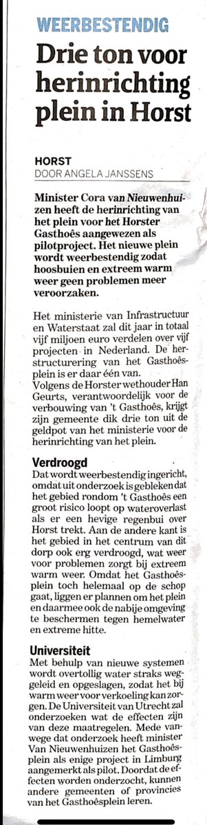 Mooie lokale opsteker voor ⁦<a href="/gemeenteHadM/">Gemeente HadM</a>⁩. Kan ik blij van worden. Is een lastig project en dan zijn dit mooie successen. Proficiat allemaal!
