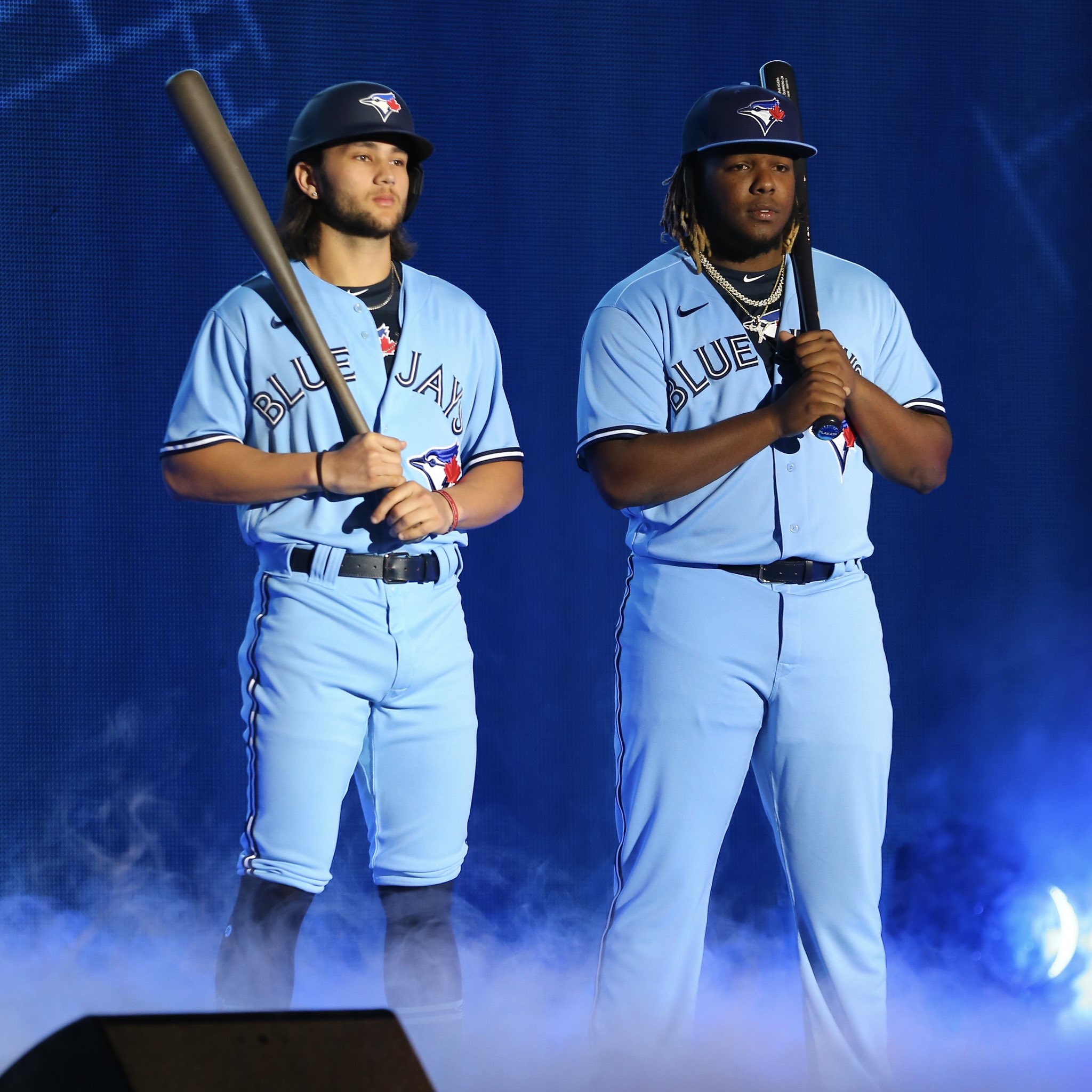 MLB on X: The @BlueJays are styling and profiling in these #NewBlue unis.  Rate the look on a scale of 1 to 🔥. 📸: @SportsNet   / X