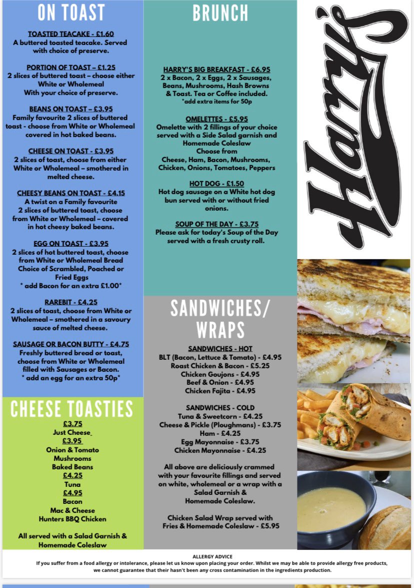 Harrysurmston's tweet photo. New Menu! https://t.co/nRnNXZw95D