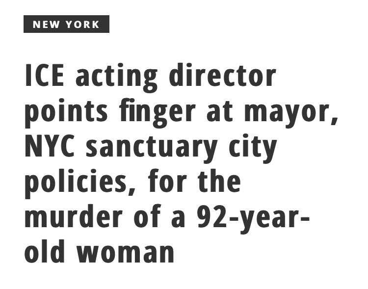 NYCMayor's tweet image. Trump's goons don't get to come to the safest big city in America and tell us how to protect our people. Not after they tried to cut off federal counter-terrorism aid and threw children in cages at our border.

The NYPD won’t become your personal deportation force. Period.