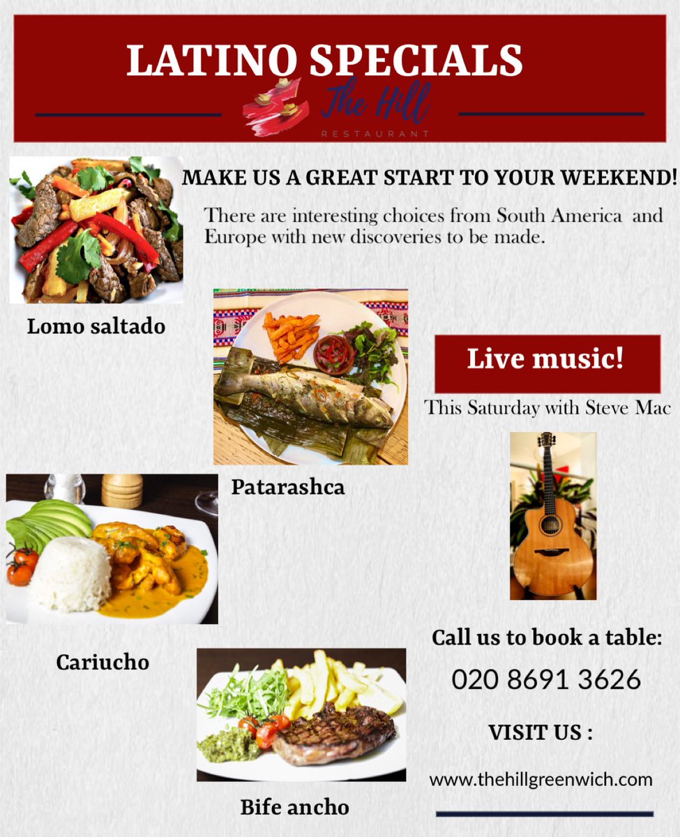Try something new this year! Come to The Hill tonight delicious dishes are waiting for you and we also have live music with <a href="/stevemacguitar/">Steve Mac</a>🎶😊🍷🎵🥂 DON’T MISS IT!! <a href="/MisterGreenwich/">Mr Greenwich 🌈</a> <a href="/GreenwichHour/">(((Greenwich Hour)))</a> <a href="/greenwichguide/">Greenwich Guide</a> <a href="/GreenwichDiary/">Greenwich Diary</a> <a href="/GreenwichVisitr/">Greenwich Visitor</a> <a href="/Royal_Greenwich/">Royal Borough of Greenwich</a>