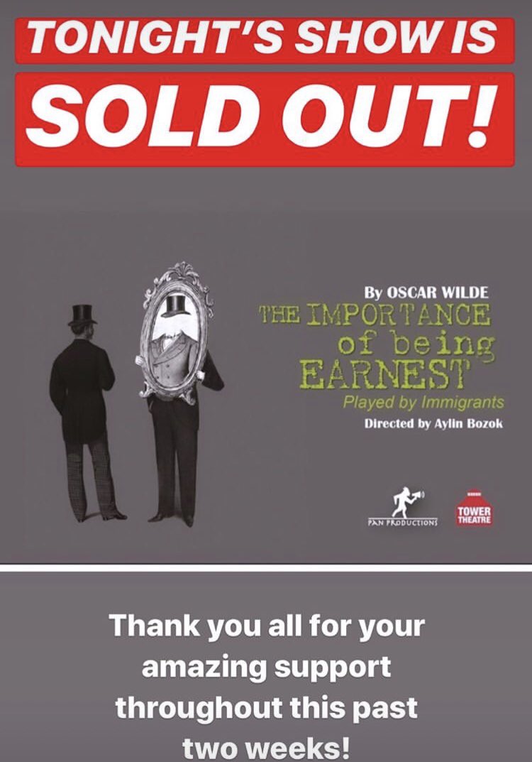panprodUK's tweet photo. #theimportanceofbeingearnest #soldout #finalshow https://t.co/V8JUBYFL9N