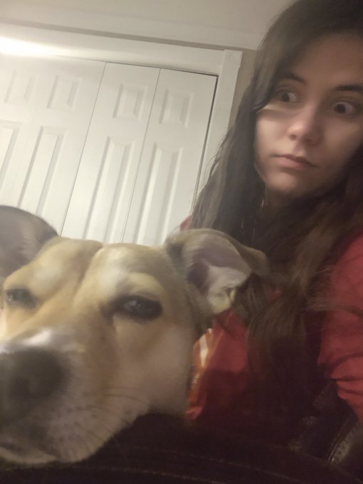 Snuggling with my dog, right? I look at her and love her more than anything. But then I smell her rancid