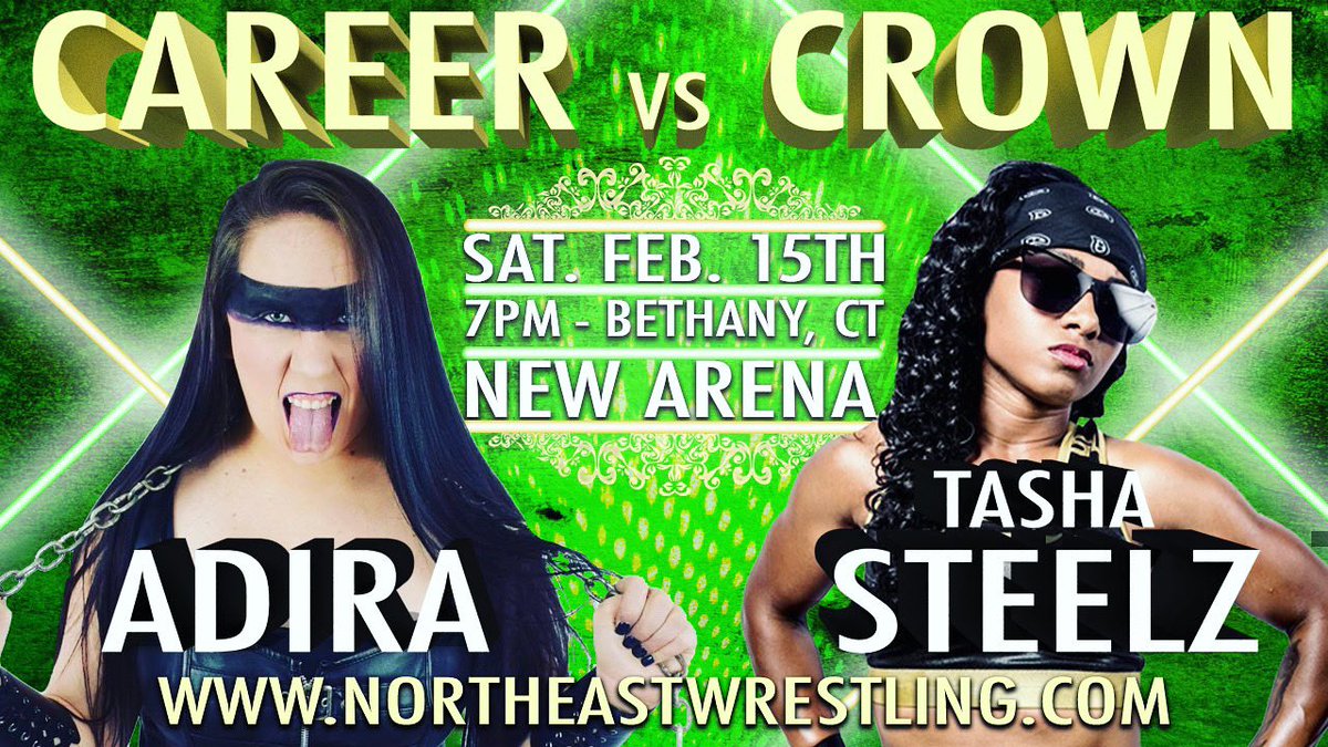 AdiraUnleashed's tweet photo. On Saturday, February 15th, @newwrestling1 is finally letting me take out my frustrations on @RealTSteelz.

⚙️⛓💀⛓⚙️

#northeastwrestling #prowrestling #adira #deathdealer #yourendishere #tashasteelz #womenswrestling #wrestling https://t.co/LBrGBbktOC
