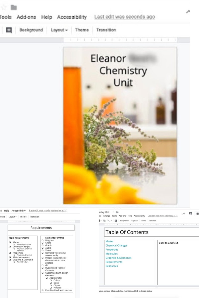 ReginaSchaffer's tweet photo. .@thorne_ms 7th grade science Ss organize unit assignments in a digital notebook via #GoogleSlides while learning #digitalskills. #digitalfluency #digitalcurating #thornepride #MTPSPride https://t.co/y89Ym2N5Uj