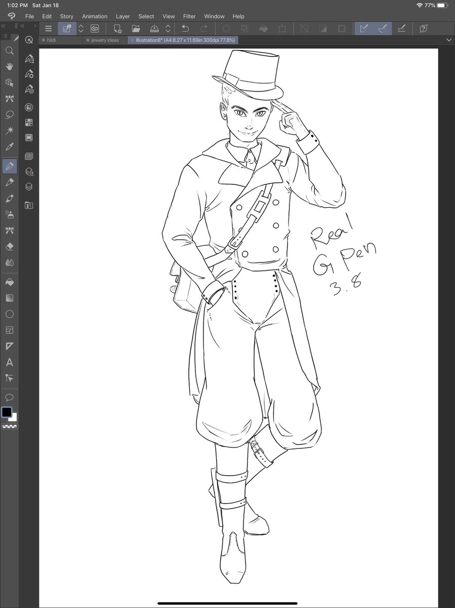CieraKilo's tweet photo. Ok. Well my mistake can be useful! Showing the difference between the pencil and Real Gpen tools in #CLIPSTUDIOPAINT 
I usually use the pencil for sketching and the RGpen for lines. I think it has better control and a sharper overall effect https://t.co/CqcSAXnHV4