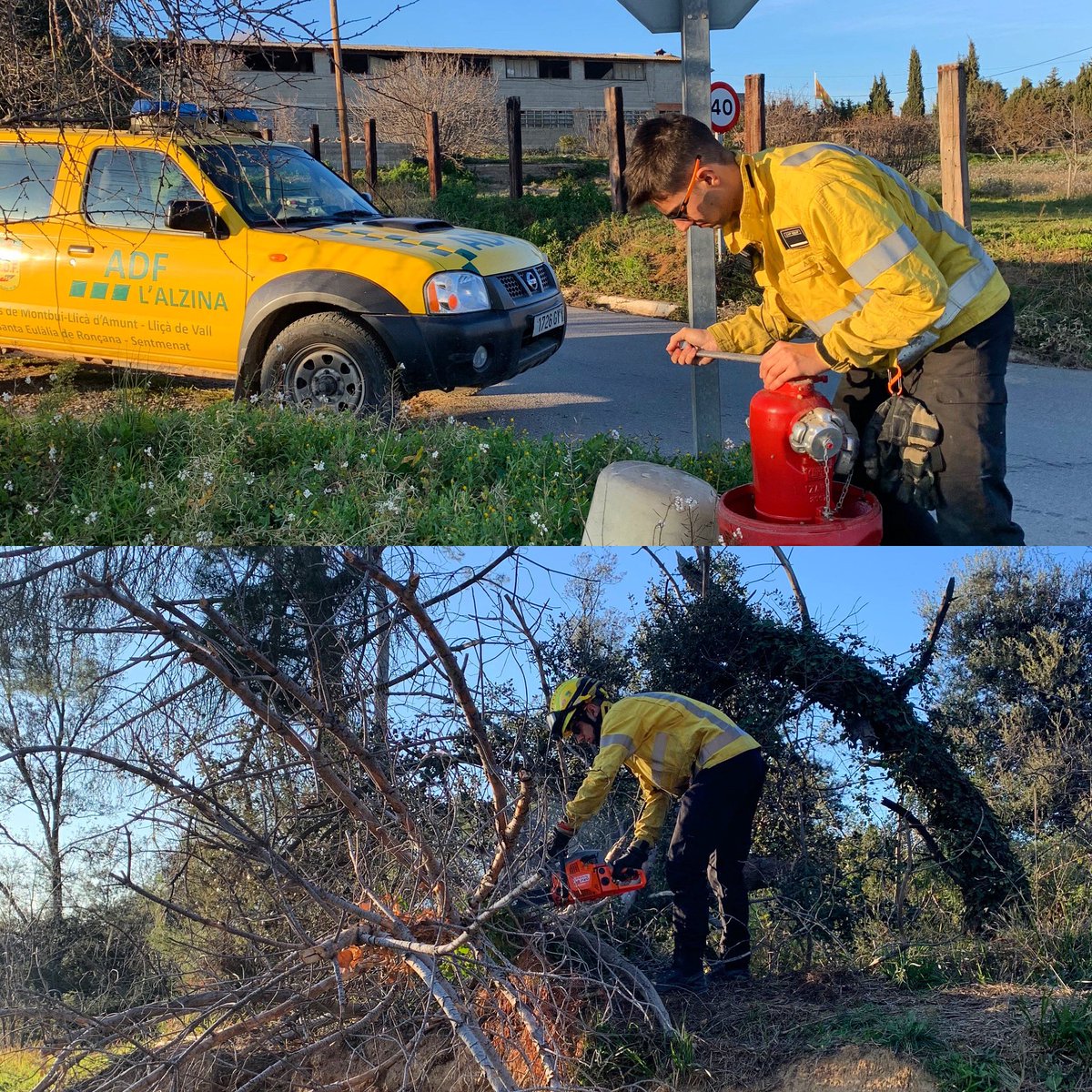 pcadf_llicamunt's tweet photo. Aprofitem l'hivern per realitzar tasques de prevenció, avui l'#ADF hem estat als boscos de Santa Eulàlia de Ronçana, hem retirat branques i un arbre que obstaculitzaven el pas, també hem revisat alguns hidrants propers a zona forestal. #DefensaForestal
@ajsantaeulalia https://t.co/SGZFSzV92F