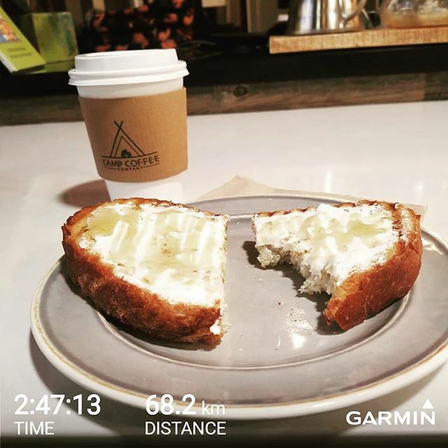 Wayoftheblade1's tweet photo. Long ride this morning took me down to @wearecampcoffee and back home. This goat cheese and honey on toast was exactly what I needed to fuel the ride home. https://t.co/sZ2CVBDVmm https://t.co/1aOtVzZ45k