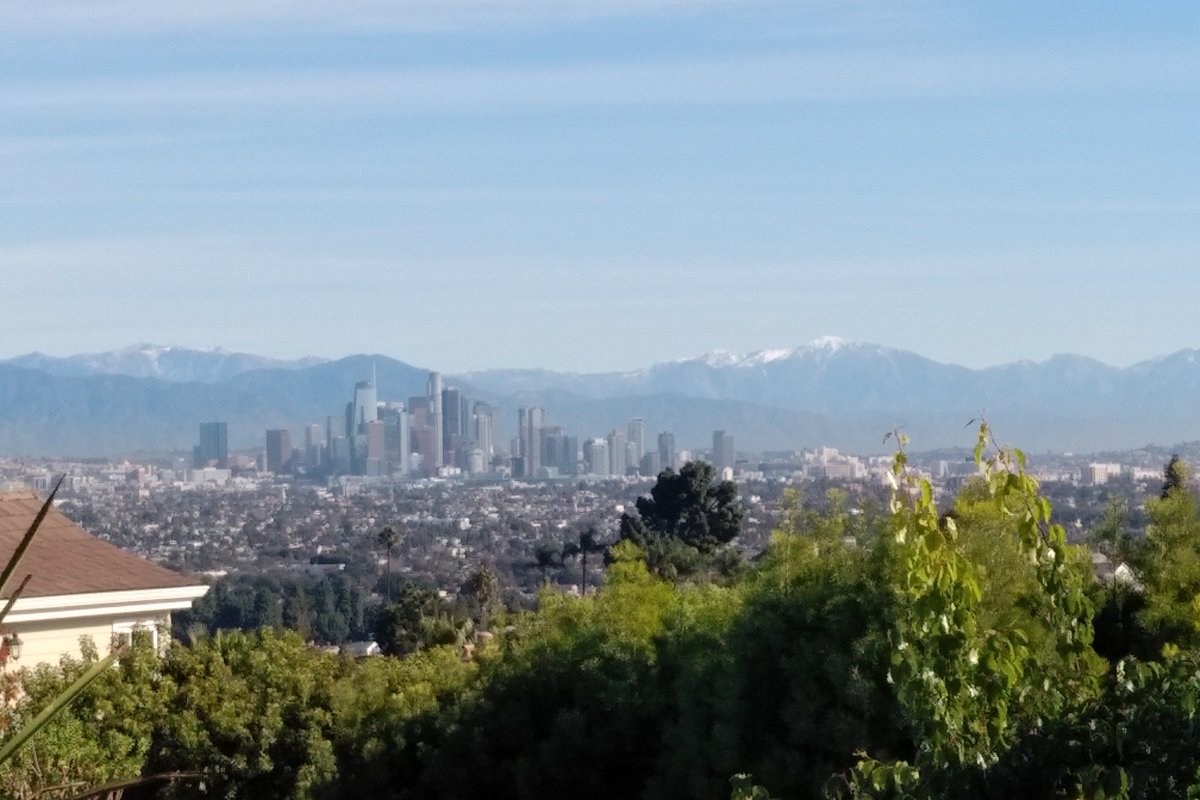 Snow-Capped mountains in LA #backyardbeauty