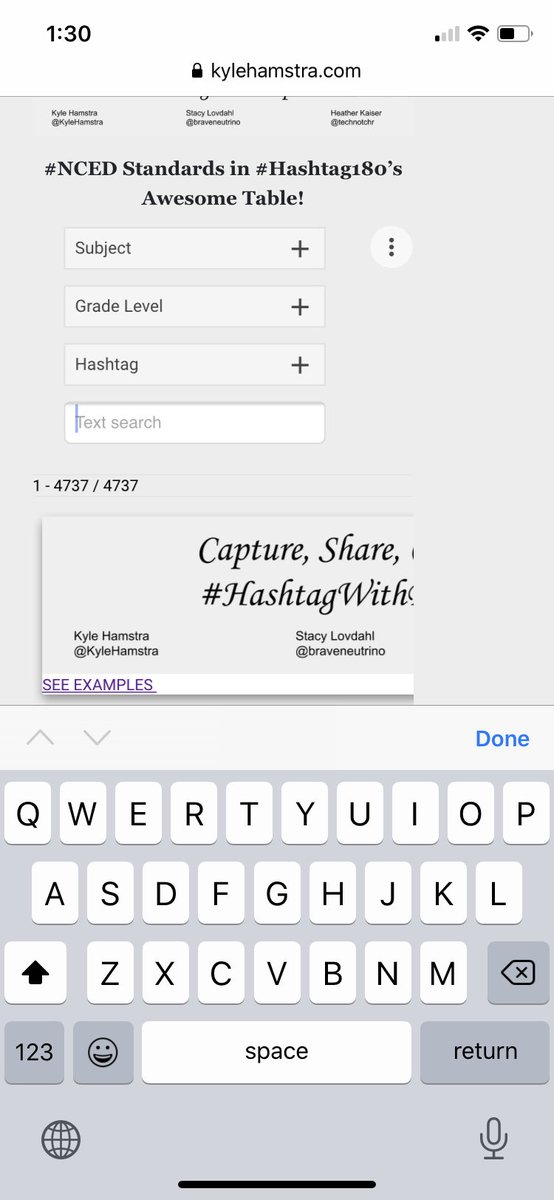 gjrobinson's tweet photo. Love @KyleHamstra ‘s New #Hashtag180’s hashtag search engine for #NCStandards! #CaptureShareConnect Thanks Kyle and @technotchr for this #Innovative tool!#NCAEE20 https://t.co/xzqx5V9oPJ