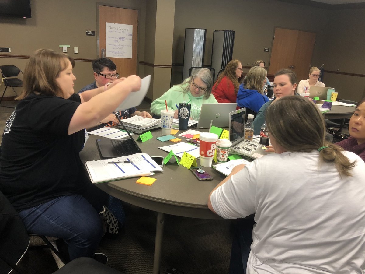 Chemjenn1's tweet photo. Team El Reno at OK Excel working in grade levels on Productive Classroom Discussions on our way to Science Sensemaking. @excel_ok @oksde @mcvay51 @tiffanyneill https://t.co/hPZQKWmRFi