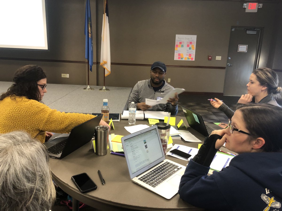 Chemjenn1's tweet photo. Team El Reno at OK Excel working in grade levels on Productive Classroom Discussions on our way to Science Sensemaking. @excel_ok @oksde @mcvay51 @tiffanyneill https://t.co/hPZQKWmRFi