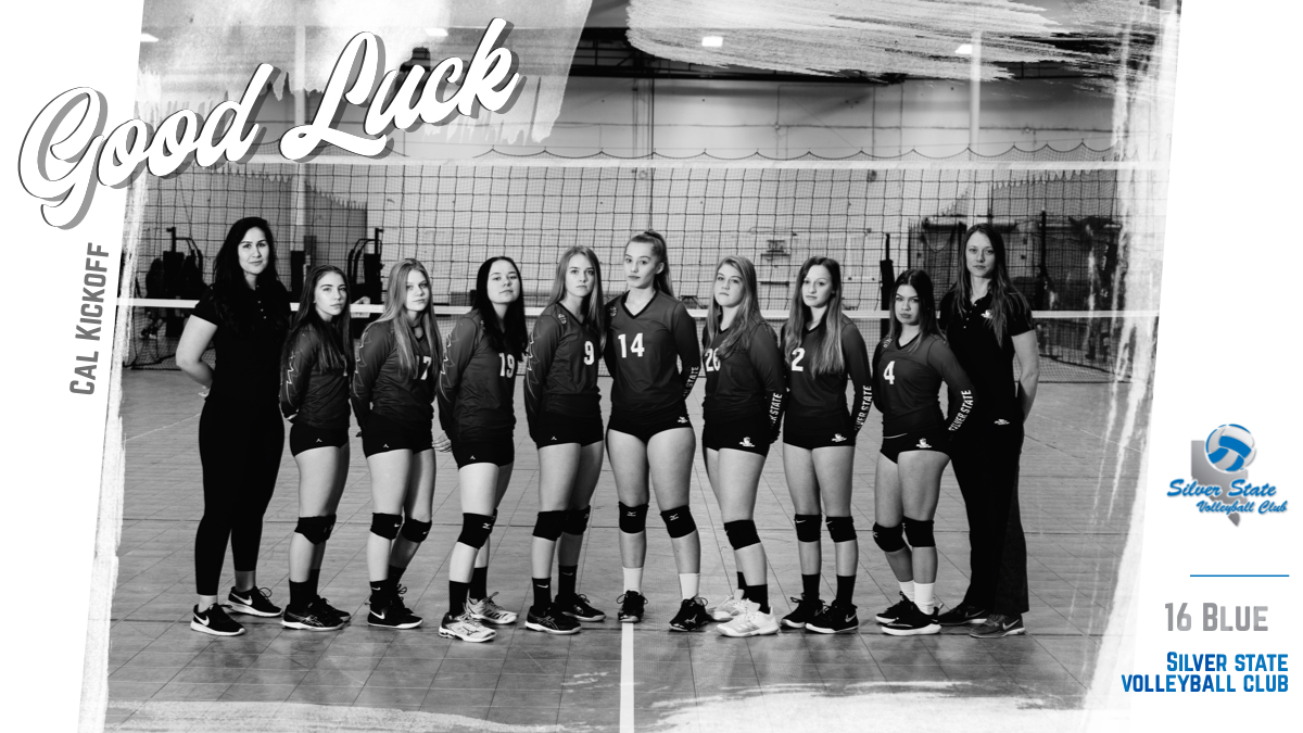 Silverstatevbc's tweet photo. Good luck to 16 Blue this weekend at Cal Kickoff 💥🏐 #wearesilverstate #silverstatevolleyball https://t.co/3RGaY7YVTR