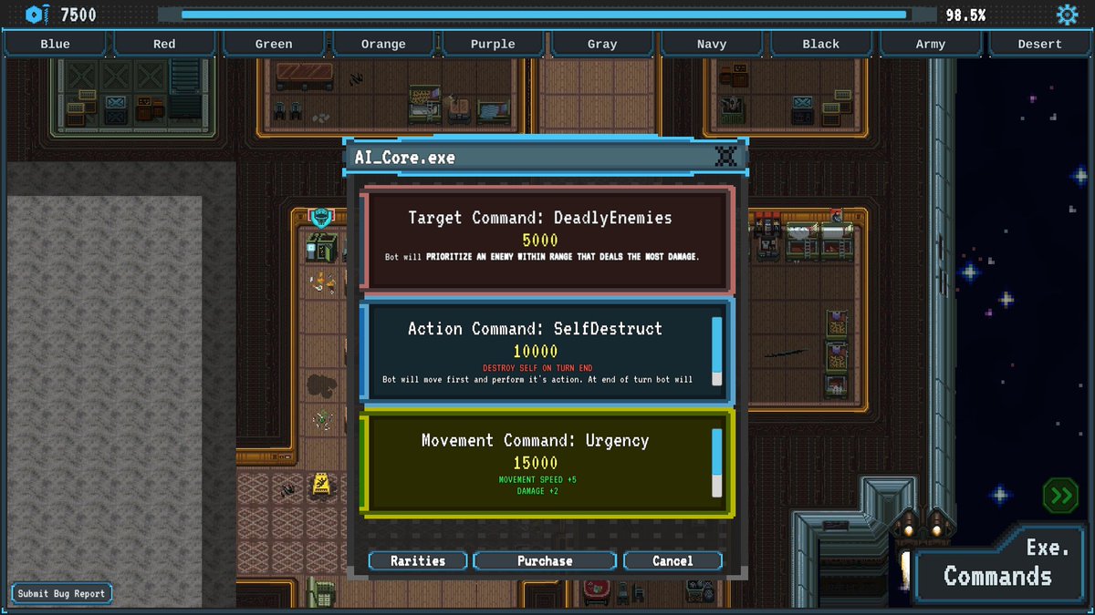 Caffeine_Ware's tweet image. We&apos;re having some fun playtesting our big update for Monday! If you wanna try out the update early and hang out, join our Discord and send us a message! :slight_smile: discord.gg/vNBHsYb
.
.
.
.
#strategygame #strategygames #programminggames #gamesprogramming #robotgames