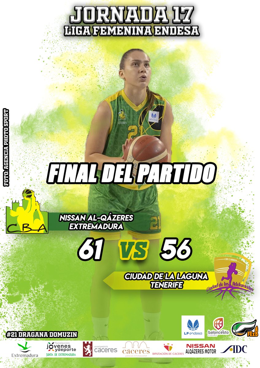 CBALQAZERES's tweet photo. 🏀 @CBALQAZERES 61 - 56 @CBClarinos
⏱ Final del Partido
🐦 #ALQcla
📺 Síguelo en https://t.co/BW7UUY6Fr2

¡¡¡¡¡¡VICTORIA!!!!!

🏀💚💛🏀
#Temporada1920
#SeguirCreciendo https://t.co/6mlZjlfLtr