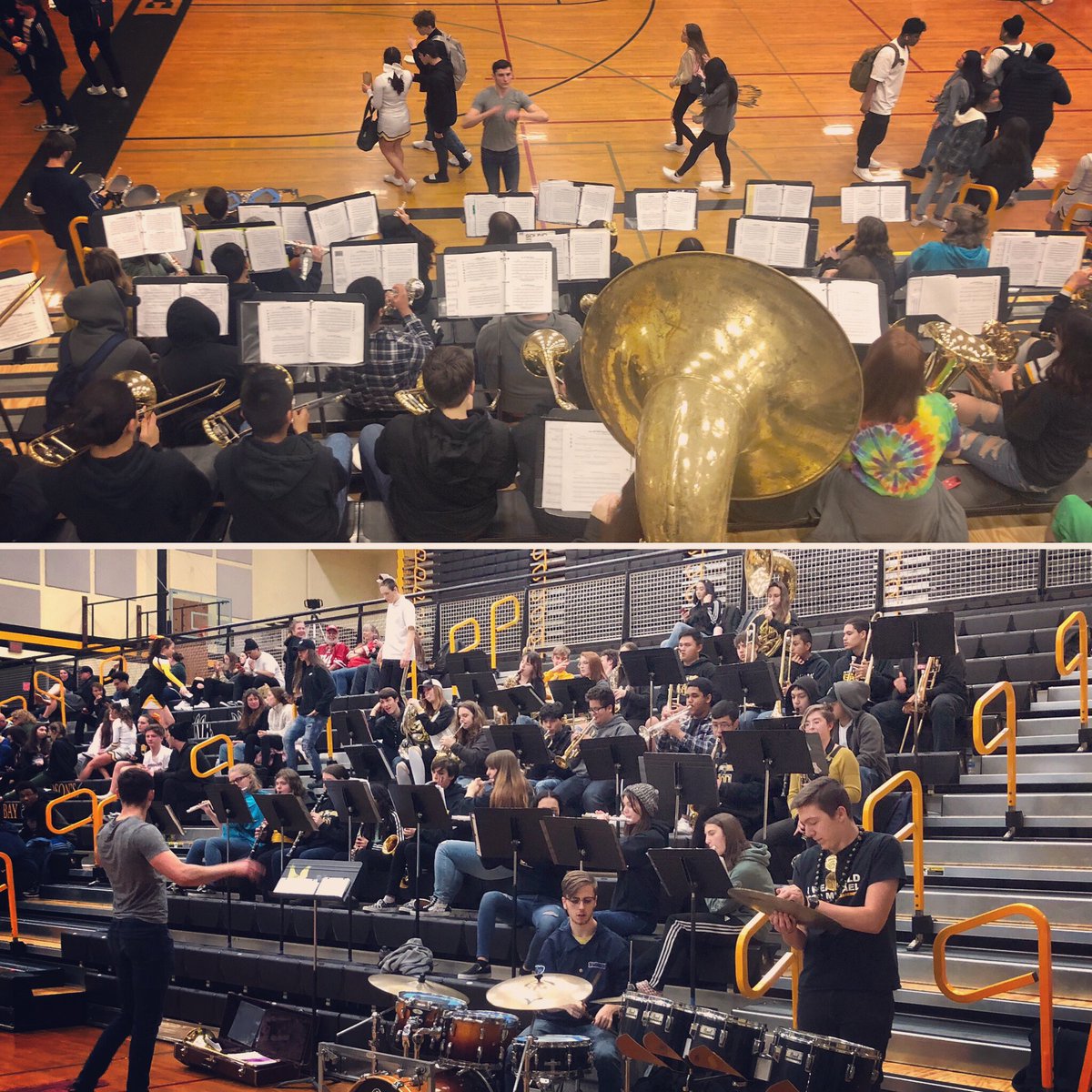 HBHSBands's tweet photo. Another great night of Pep Band! Go Bay! https://t.co/U3lVbrS36l