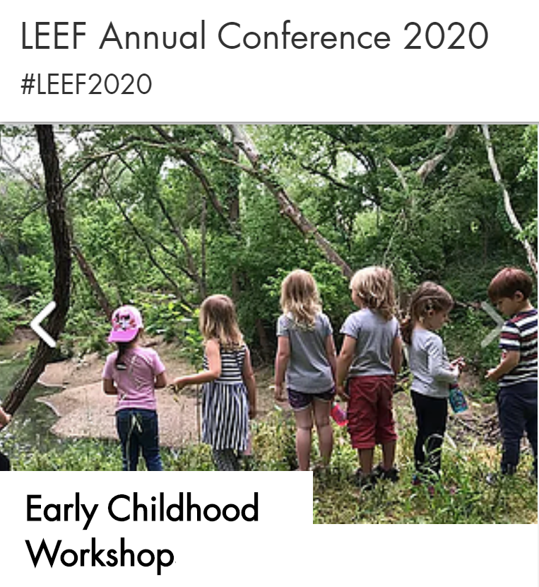 LEEF_Florida's tweet photo. Learn from #earlychildhood experts how to teach about the #environment with young #children.
For teachers working with kids (3-6):
Join this 3-for-1 #workshop!
#ProjectWILD, #ProjectWET & #ProjectLearningTree
https://t.co/HDQOvuZEC3
#conference #workshops #leef2020 #enviroed https://t.co/YTnVtV34Eh