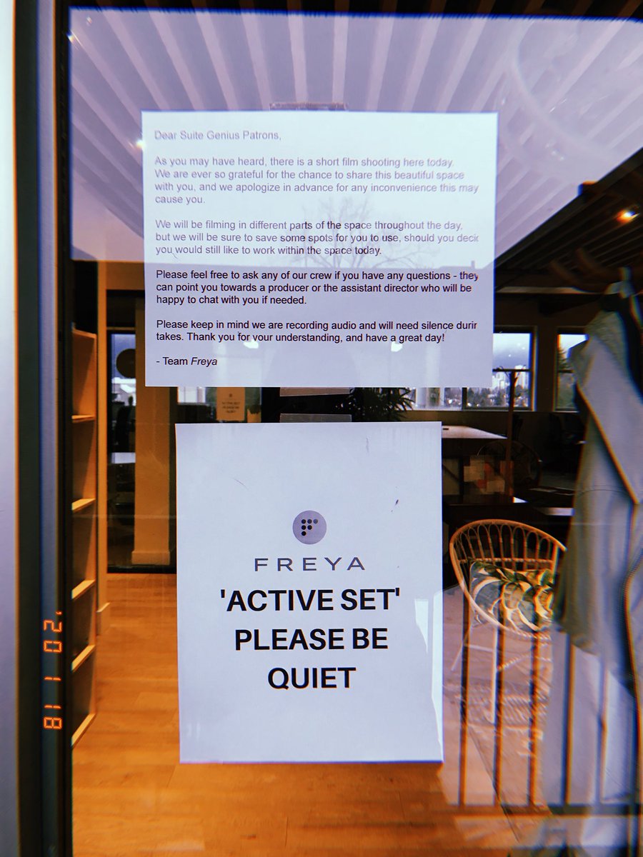 DAY 1 of <a href="/freyathefilm/">FREYA</a>. Here we go!! 💜🎬 @HG_Fund <a href="/creativebcs/">Creative BC</a>