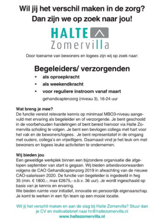 Ben je verzorgende/ begeleider in de regio #HoekscheWaard #GoereeOverflakkee, #Dordrecht #Spijkenisse en wil je werken met #EMB jongeren op een mooie locatie met leuke collega's; Solliciteer bij Halte Zomervilla, een kleinschalig ouderinitiatief. #vacature haltezomervilla.nl/vacatures/