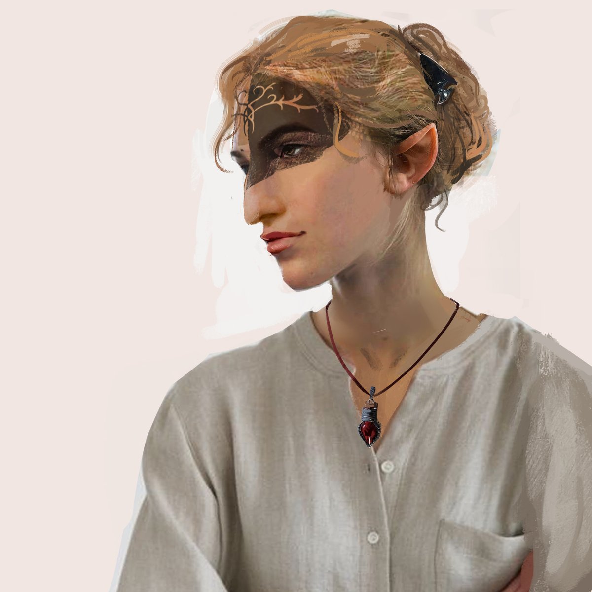 somebody tried out photobashing today 😳 featuring my caryn and <a href="/witchesgonewild/">kate @ madhel inferno</a>'s notoriously perfect maharielesbian, shay!!!!!!