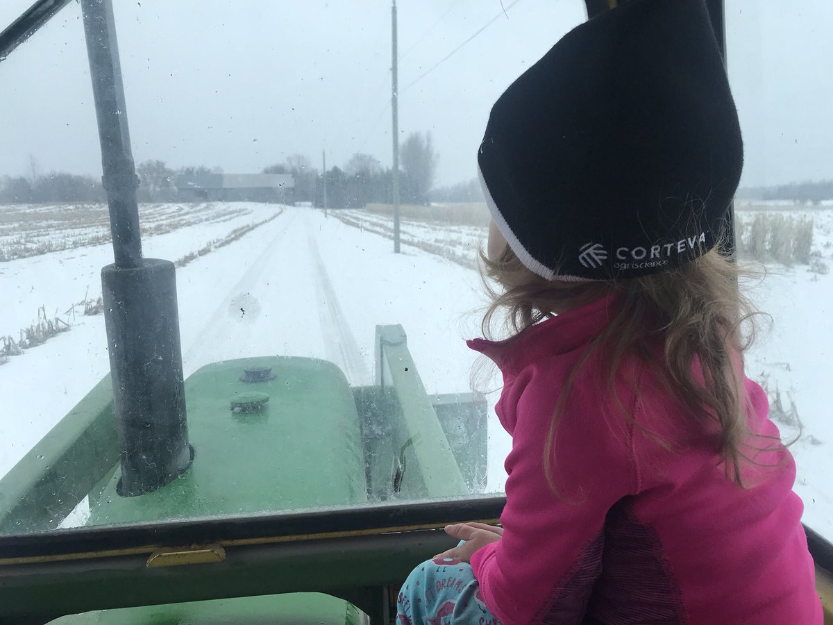 A Dad and his girl both in there happy place #orchardcreekfarm #corteva