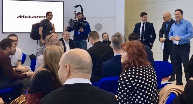 SimonGBrooks's tweet photo. #OnThisDay 2017 being invited to @McLarenF1 for a fan day to meet @svandoorne and @ZBrownCEO. @PrimeVideo were also there filming for #GrandPrixDriver. An unforgettable day, thankyou team! #TeamLikeNoOther #FansLikeNoOther https://t.co/2g1o3WMl9m