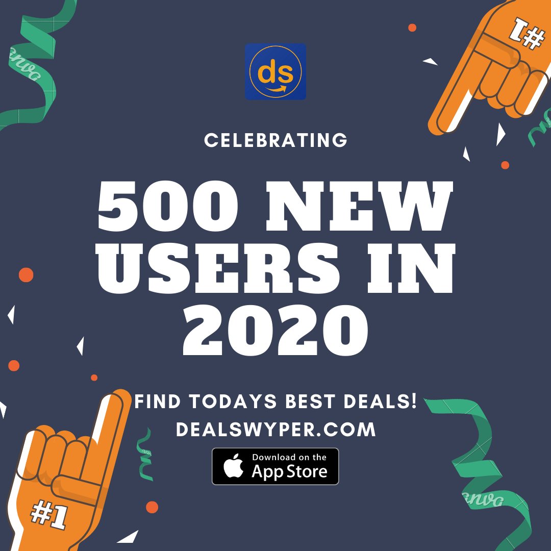 DealSwyper's tweet photo. The team has been working extra hard in 2020 to find you guys the best deals and savings. Big milestone for the Deal Swyper team. 🙌
.
.
.
.
.
#deals #deal #dailydeals #saving https://t.co/9zgzUy6t8u