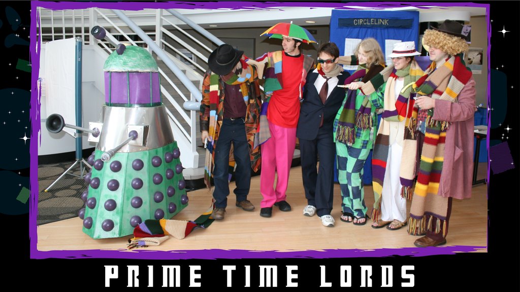 PlayerPatchwork's tweet photo. .@CWRUFilms Sci-Fi Marathon continues &amp; we continue to explore our sci-fi parody world of the Patchwork Multiverse of Time &amp; Space!

One of the most ancient and powerful races are the Prime Time Lords - though really they're most bumbling and eccentric than effective! https://t.co/xHwn6U3SzT