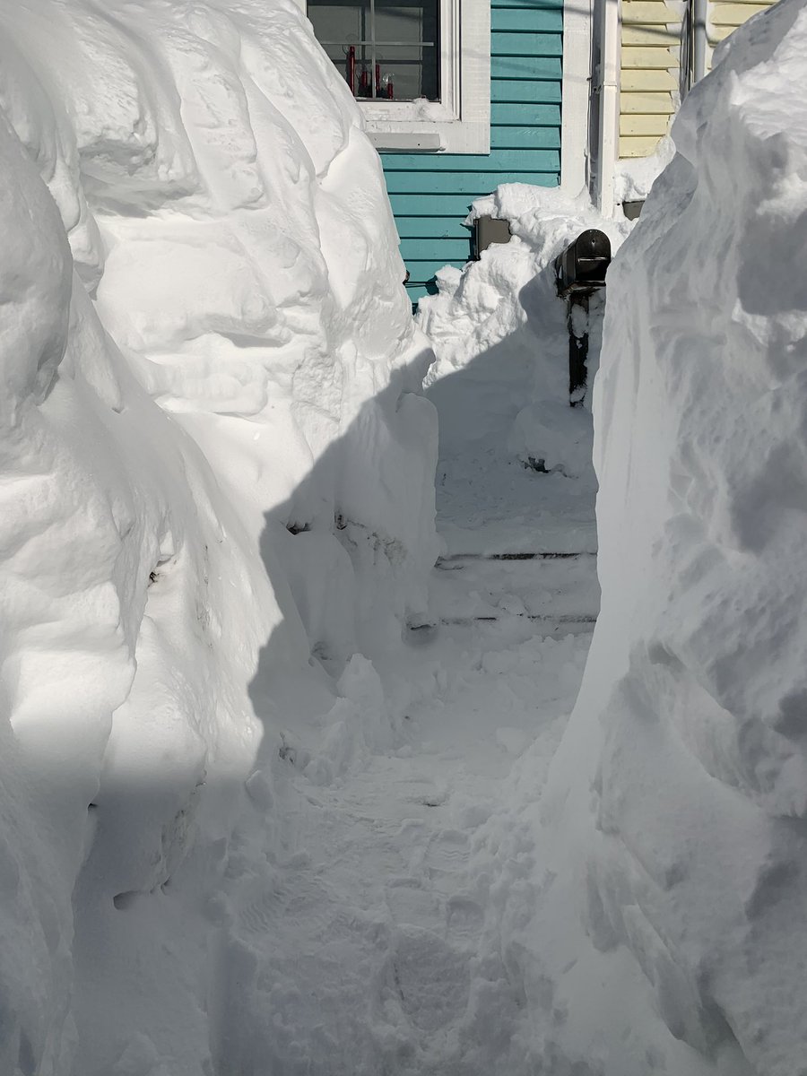 I saw this picture on Facebook this AM. That’s my house (car buried). Some kind stranger dug my neighbours and me out overnight. We are so appreciative! He is our storm hero! #nlwx #nlblizzard2020 #snowmaggedon2020 #hero