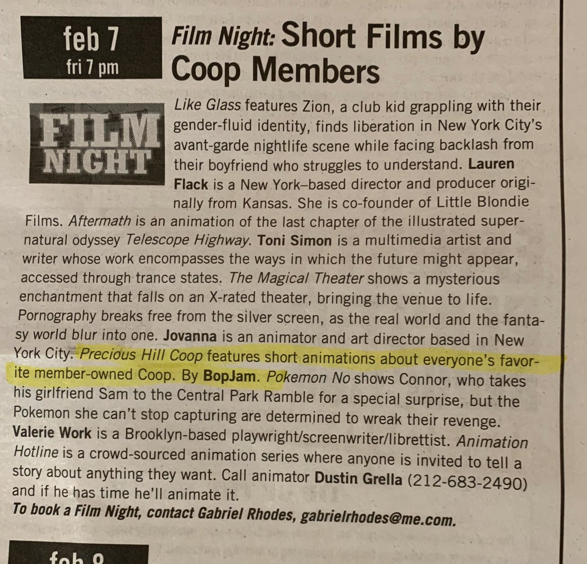bop_jam's tweet photo. Film night at the coop #parkslope #brooklyn #animation #realaudio #foodcoop https://t.co/eiIjJ0zcn8