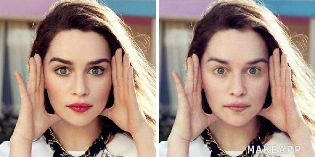 ChanPerco's tweet photo. #Makeapp : l'application qui efface le maquillage d'un visage dans une photo.
Grâce à un algorithme avancé, l’application dévoile donc le visage d’une personne, au naturel même si les résultats sont parfois contrastés via @creapills https://t.co/wsQF9X3oA5 https://t.co/A9ckz4yEB3