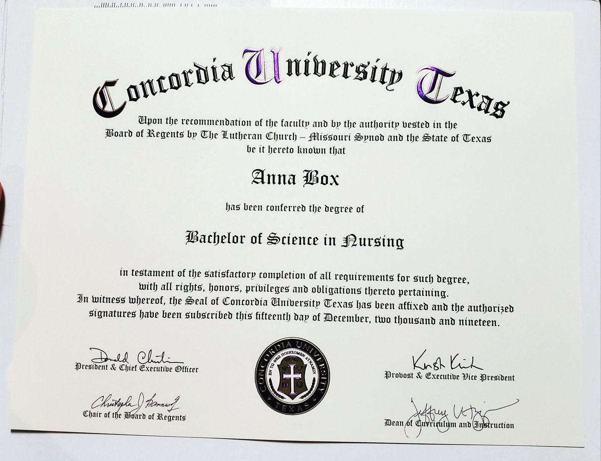 anna_c_box's tweet photo. Hey, look what piece of paper came in the mail yesterday. 📜 Although only symbolic in nature, these "pieces of paper" represent milestones of our tenacity and discipline. #cumlaude https://t.co/xwOl69mqlJ