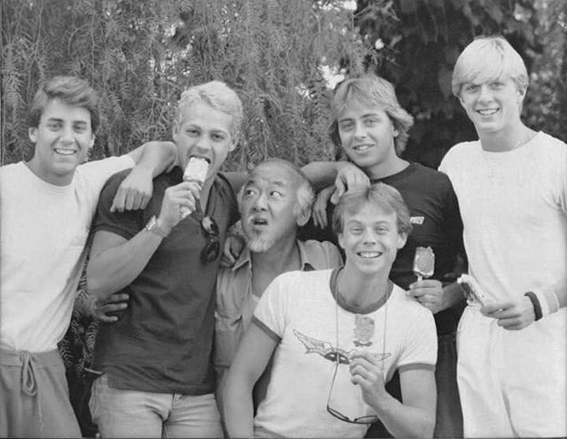 Super70sSports's tweet photo. Mr. Miyagi going NWO heel turn Hogan in Karate Kid II would’ve been the greatest moment in the history of cinematography. “Miyagi no like losers, Daniel-san!” https://t.co/fpV4ZWxjsK