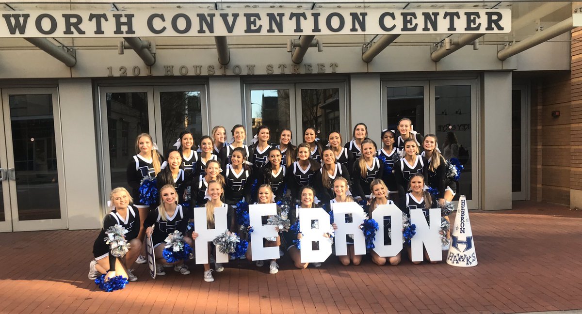 HebronCheer's tweet photo. Hebron Cheer is ready for UIL State Cheer Competition!!! #hpnd #ffp @Hebron_HS @hebron9th https://t.co/EiBNlu4qkD