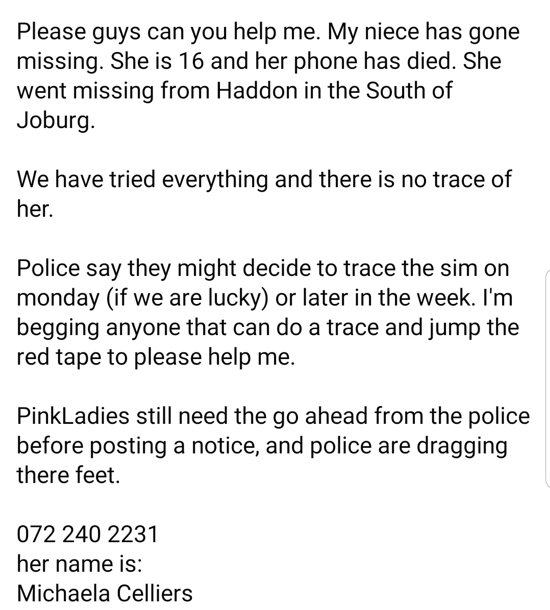 JustineJoyIt's tweet photo. Missing Girl.
Please RT https://t.co/vWnH3LdDgJ