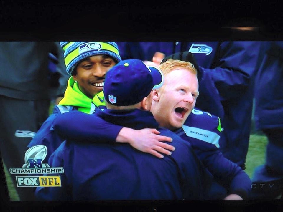 JonRyan9's tweet image. If there is anyone who can make dumber faces when they are happy I’d like to challenge them with this. 5 years ago today I threw the greatest TD pass in the history of the NFL, well not really but in our household it was.