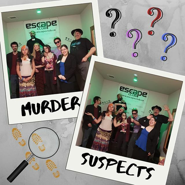 EscapeClubYQR's tweet photo. THERE'S BEEN A MURDER!!! One of these snazzy looking people committed a crime! But who did it?!? Our staff tried a murder mystery for the first time together and it was loads of fun! 
We're planning on putting one together for the public to try out, but … https://t.co/Ox9bcioyMV https://t.co/AcR9lwklCK