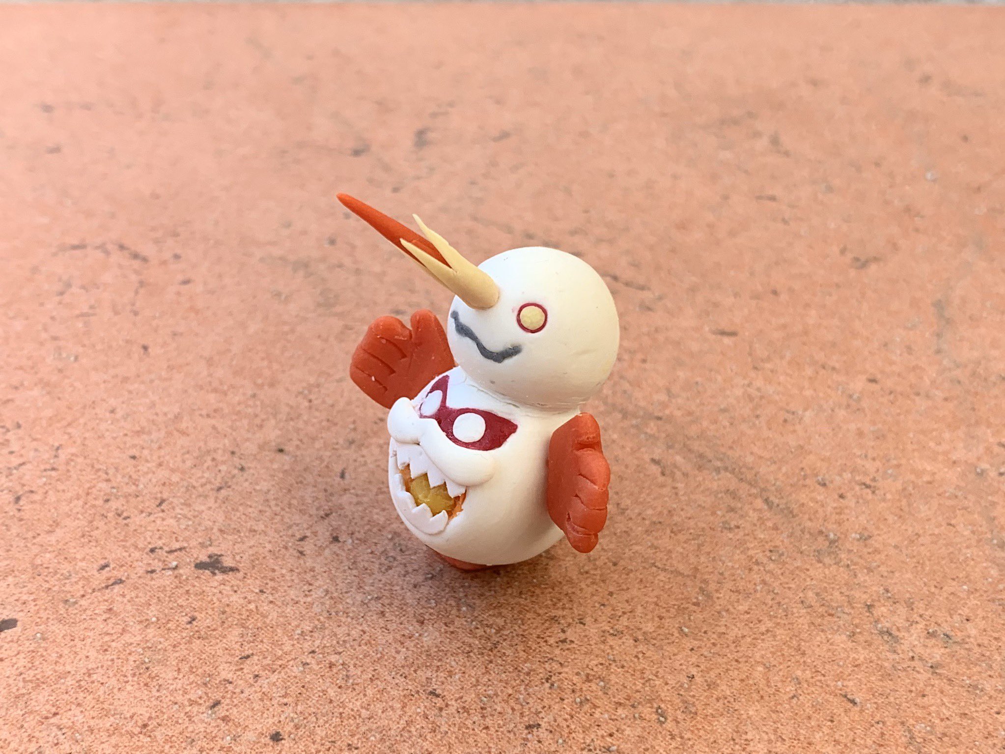 かしわの ダルマモードのヒヒダルマ ガラルのすがた を樹脂粘土で作りました T Co Wrwaiknwcb Twitter